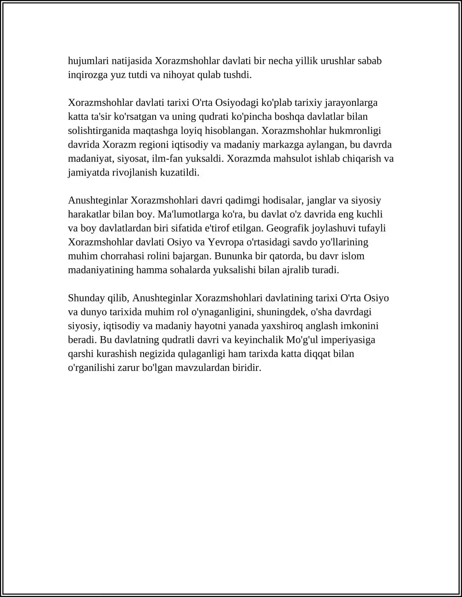 ANUSHTEGIN XORAZMSHOHLAR DAVLAT BOSHQARUVI 4