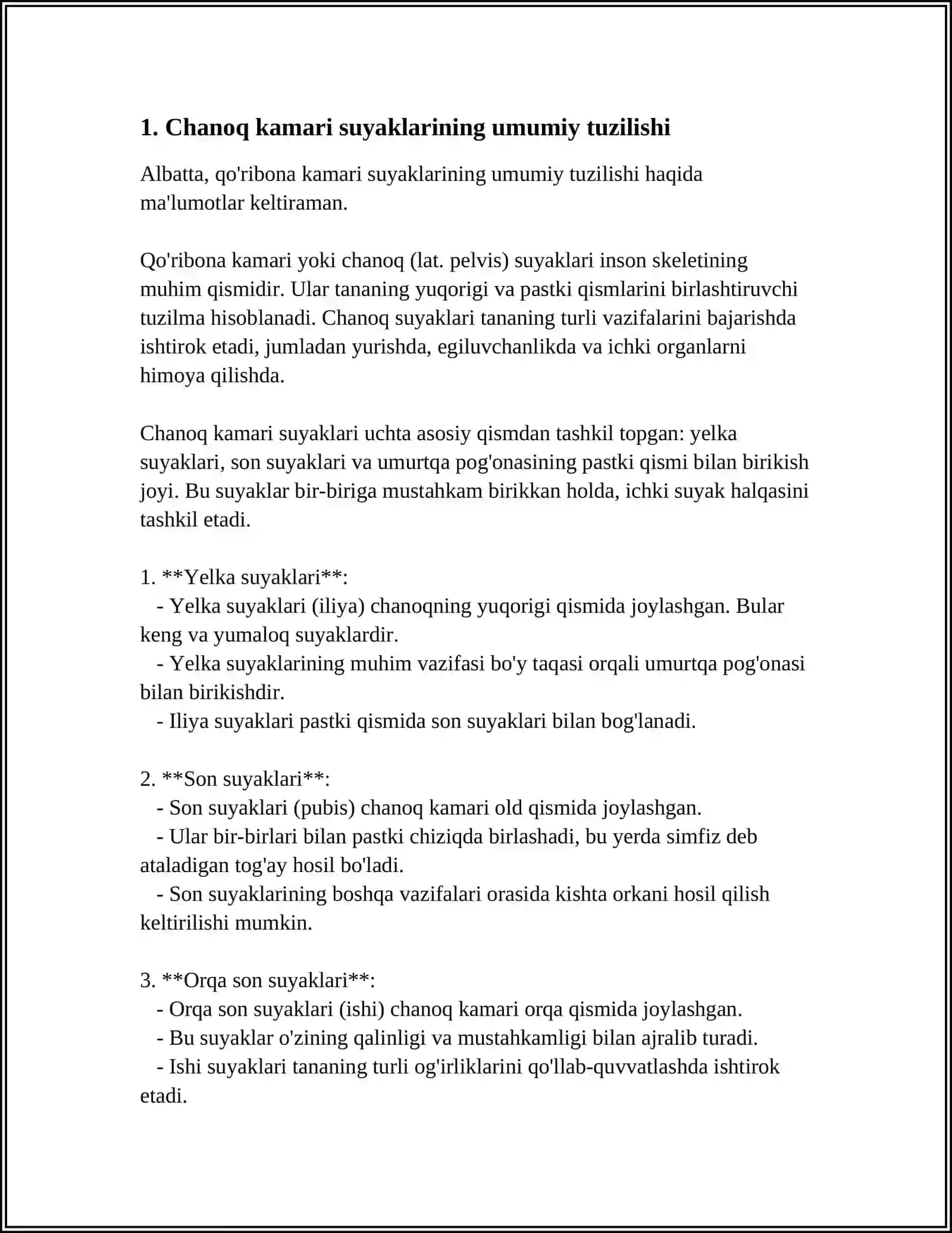CHANOQ KAMARI VA OYOQ ERKIN QISMI SUYAKLARI TUZILISHI VA ULARNING YOSHGA DOIR XUSUSIYATLARI 4