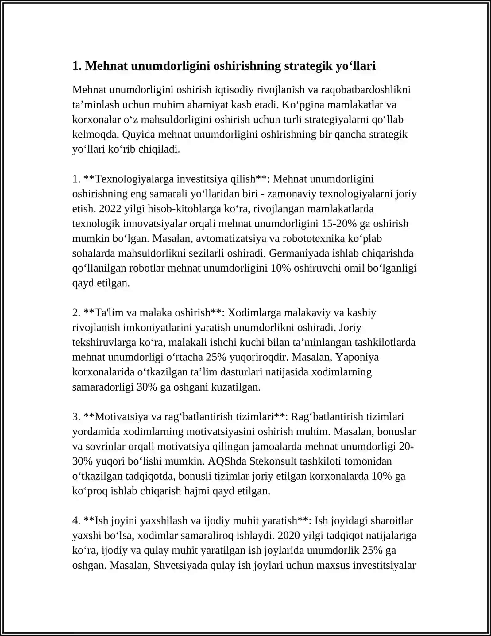 MEHNAT UNUMDORLIGINI OSHIRISHNING STRATEGIK YO‘LLARI 4