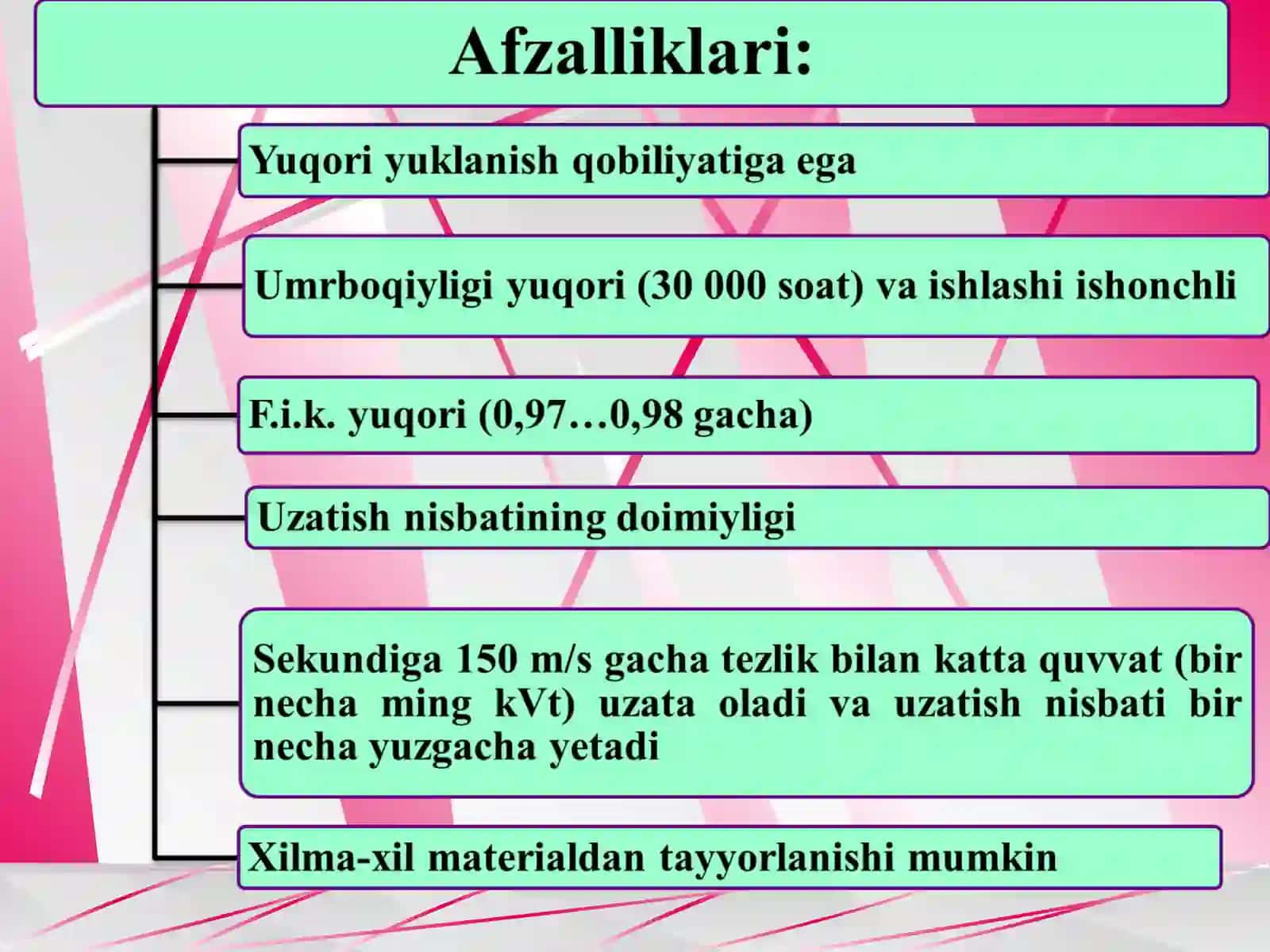 Tishli uzatmalar xaqida umumiy ma`lumotlar.To’g’ri tishli silindrsimon g’ildiraklarni mustahkamlikka hisoblash. Qiya va shevron tishli silindrik uzatmalarni hisoblashning o`ziga xos xususiyatlari 4