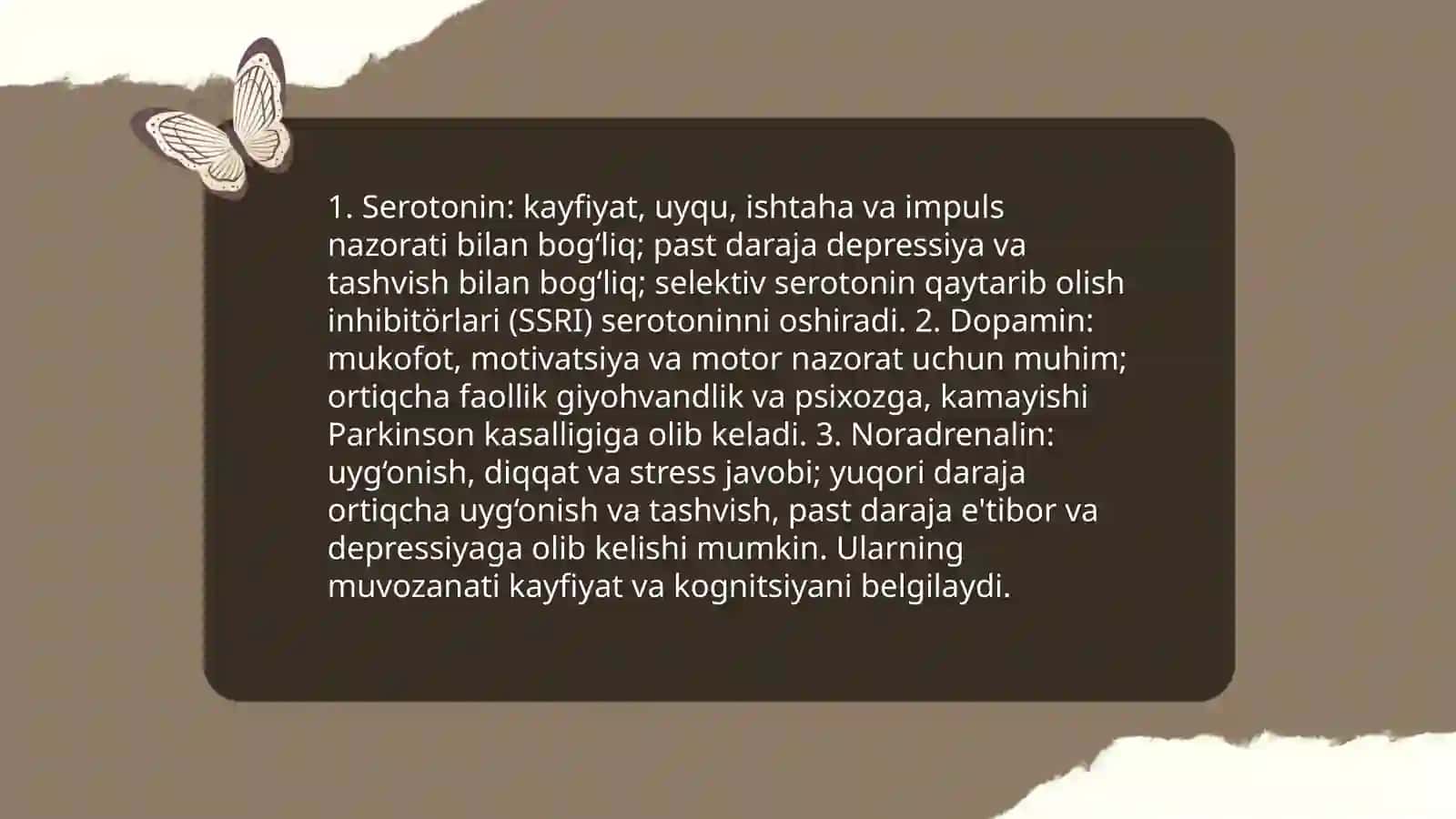 Psixik jarayonlar va miyaning ózaro aloqadorligi 4