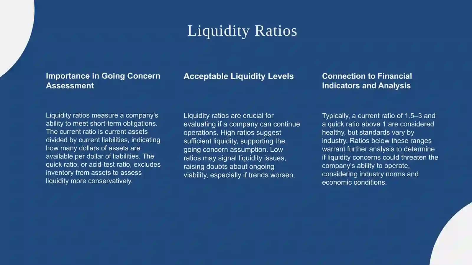 Going Concern Assumption Assessment 4