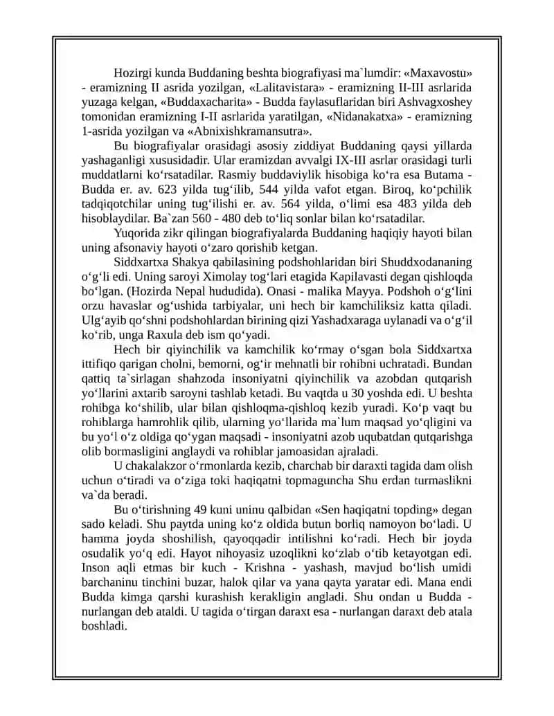 O'zbekistonda Buddaviylik dinining ildizlari (Qoratepa, Dalvarzintepa, Fayoztepa) va hozirgi zamon 4