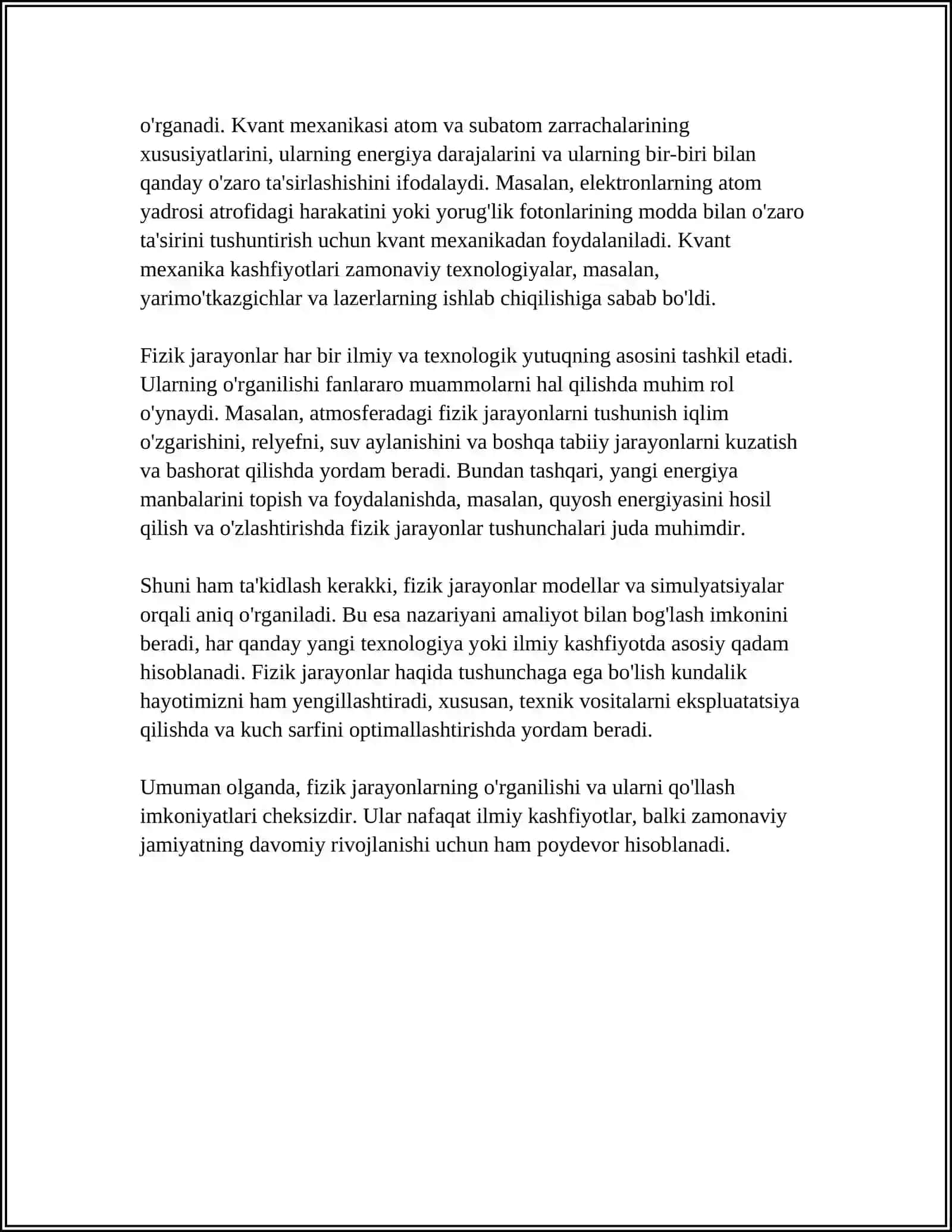 FIZIKAVIY JARAYONLARNI MODELLASHTIRISH IMKONIYATINI BERUVCHI PEDAGOGIK DASTURIY VOSITALAR MISOLIDA FIZIKAVIY JARAYONNI MODELLASHTIRISH 4