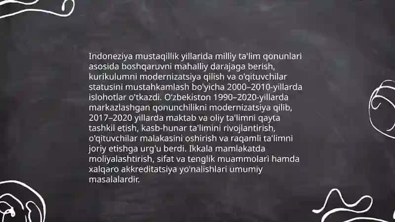 Indoneziya-oʻzbekiston taʼlim siyosati mustaqillik yillarida qiyosiy tahlil 4