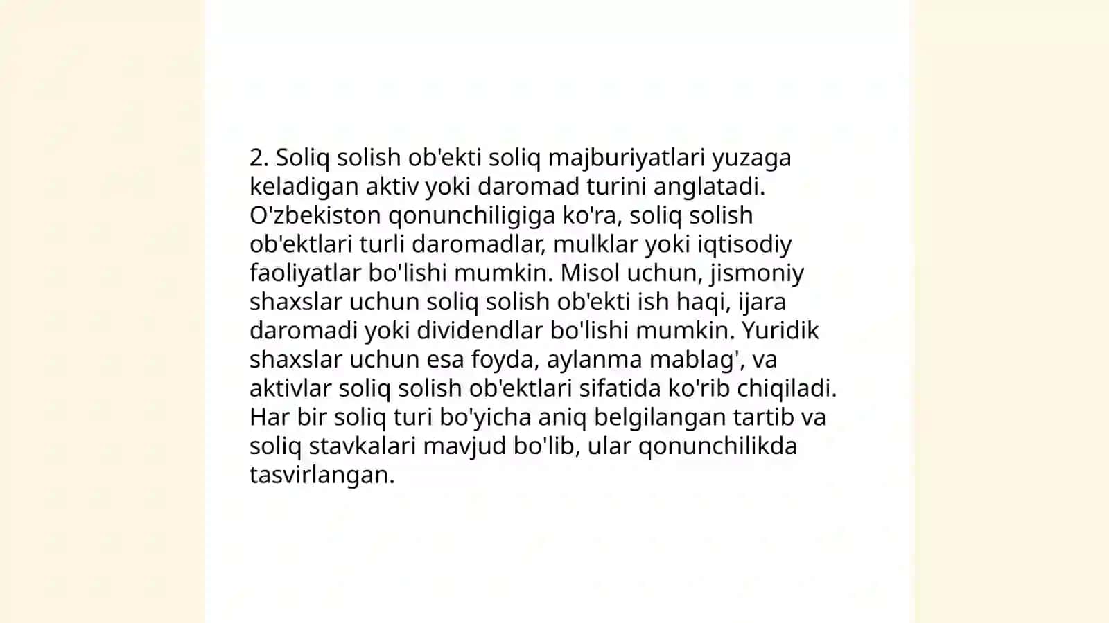 Qo’shilgan qiymat solig’i: soliq to’lovchilar va soliq solish ob’ekti 4