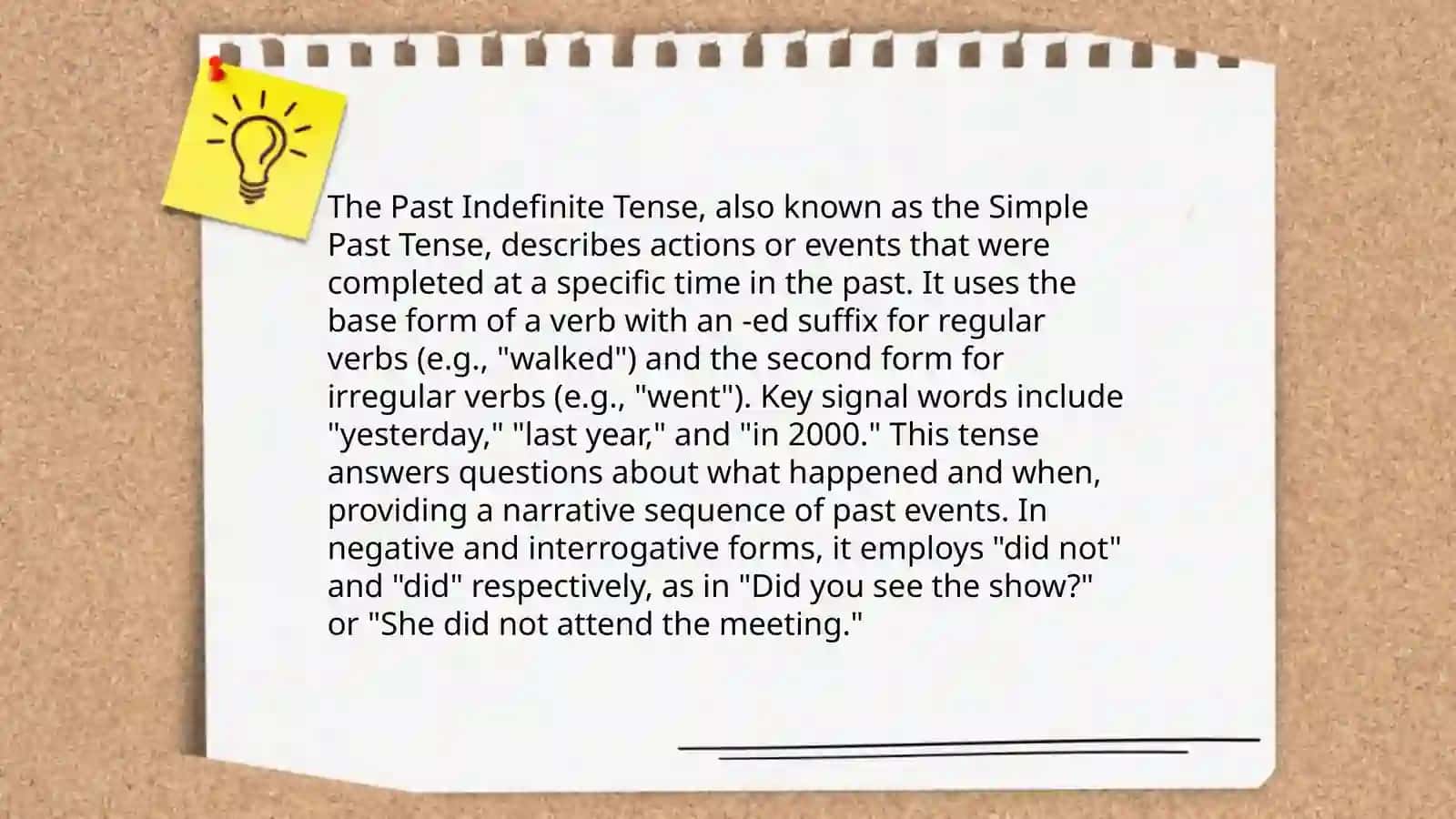 Differences between present perfect and past indefinite tenses 4