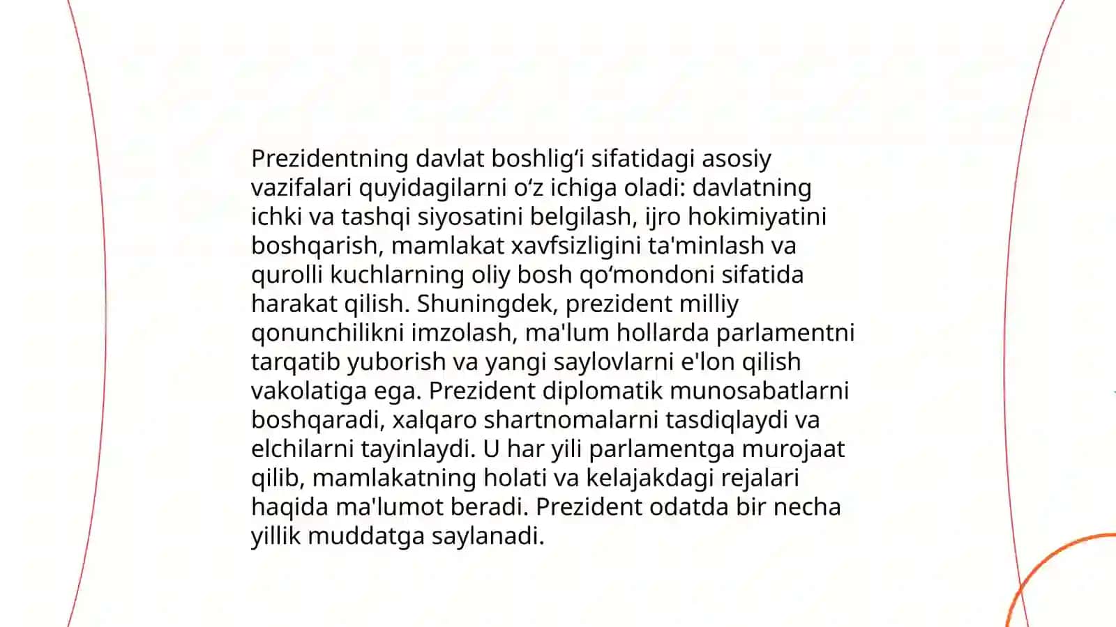 Prezidentning Konstitutsiyadagi maqomi 4
