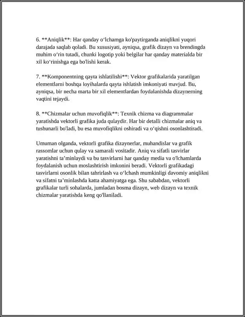 KOMPYUTER GRAFIKASI TURLARI: VEKTORLI, RASTRLI, FRAKTAL, CD-GRAFIKA 4