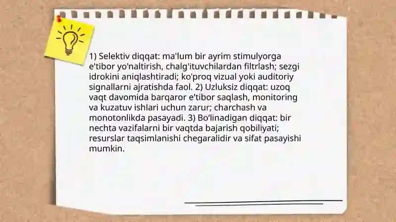 Diqqat va sezgi 4
