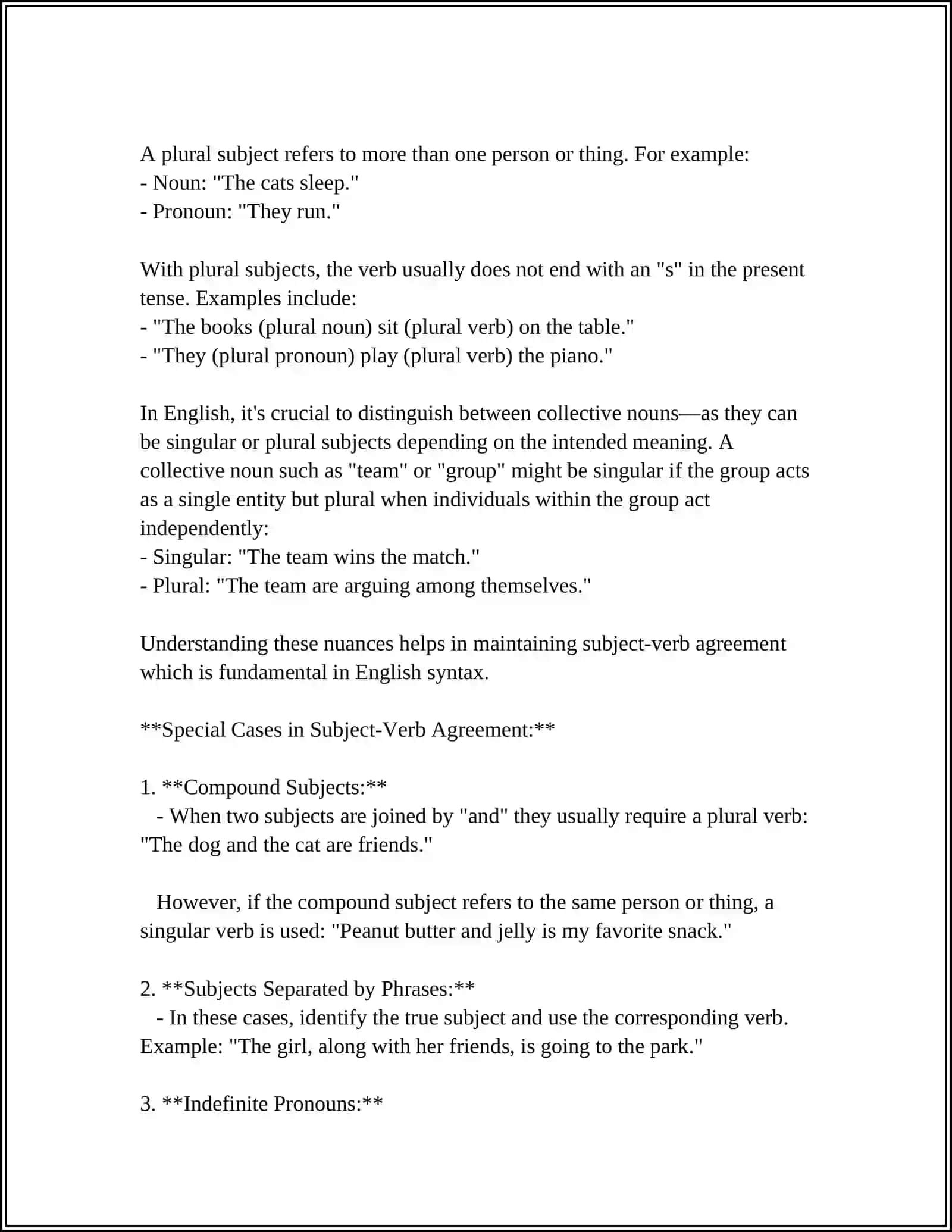 SUBJECT, VERB AGREEMENT 4