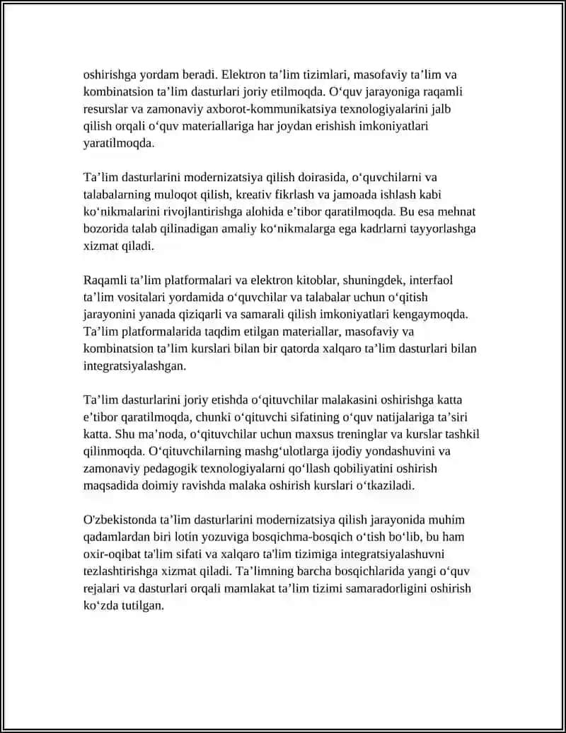 OʻZBEKISTON TA'LIM TIZIMIDA MODERNIZATSIYA 4