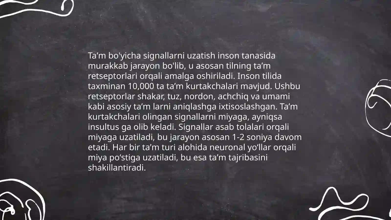 Taʼm bilishning biokimyoviy asoslari 4
