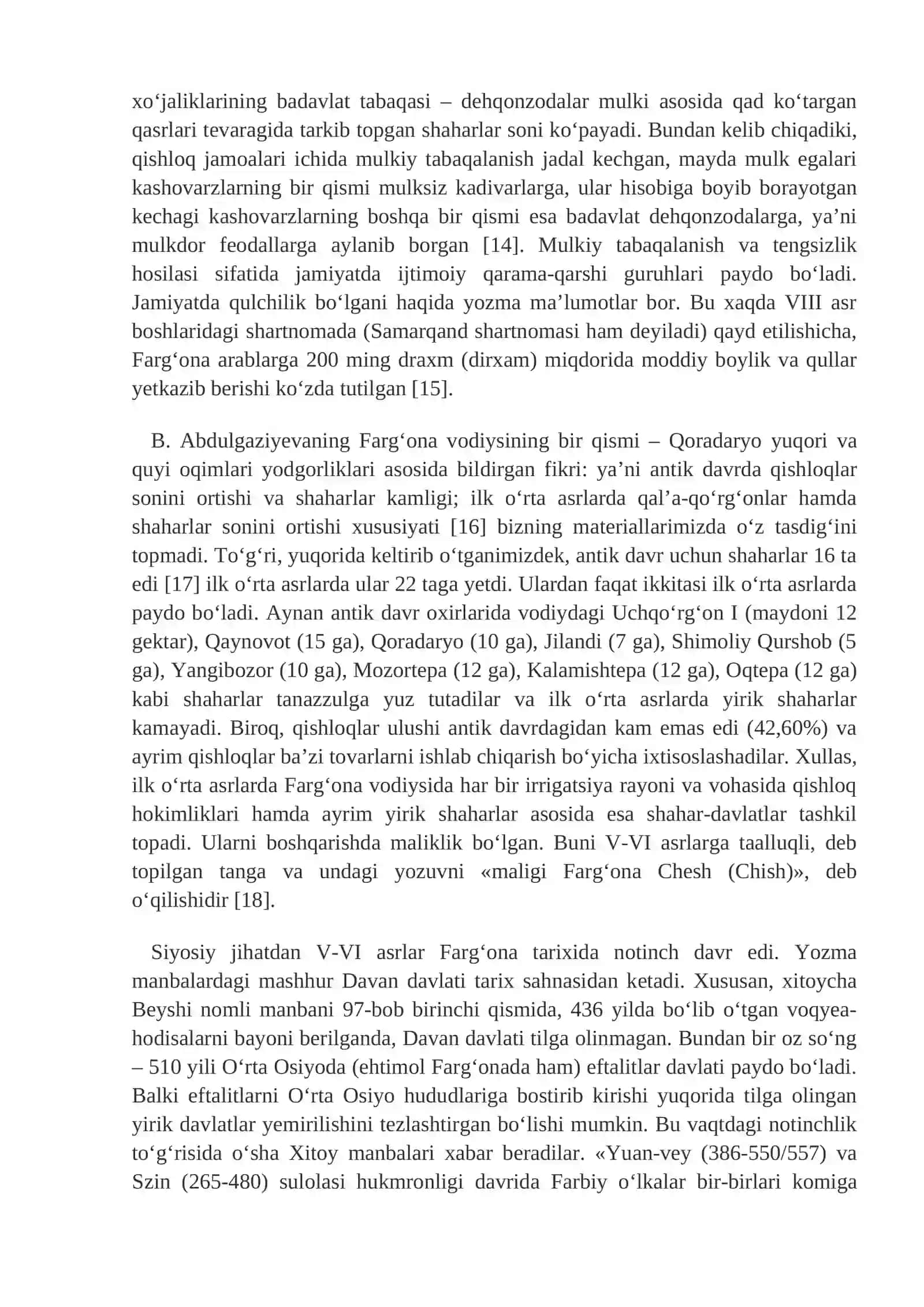 Farg‘ona va Choch ilk o‘rta asrlarda: ijtimoiy-iqtisodiy rivojlanish an’analari 4