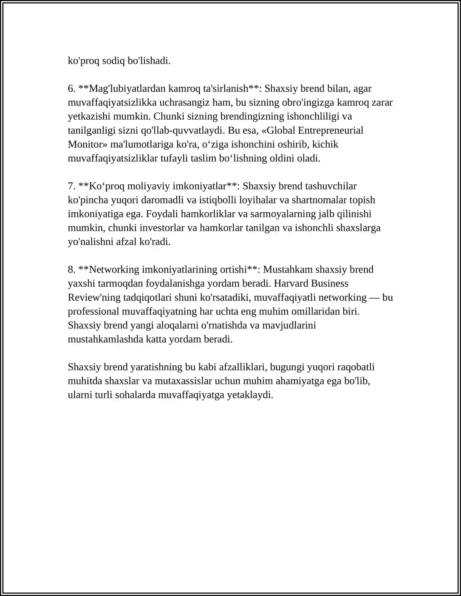 SHAXSNING BIZNESGA PROFESSIONAL IDENTIFIKATSIYASINI SHAKLLANTIRISH MUAMMOSI 4