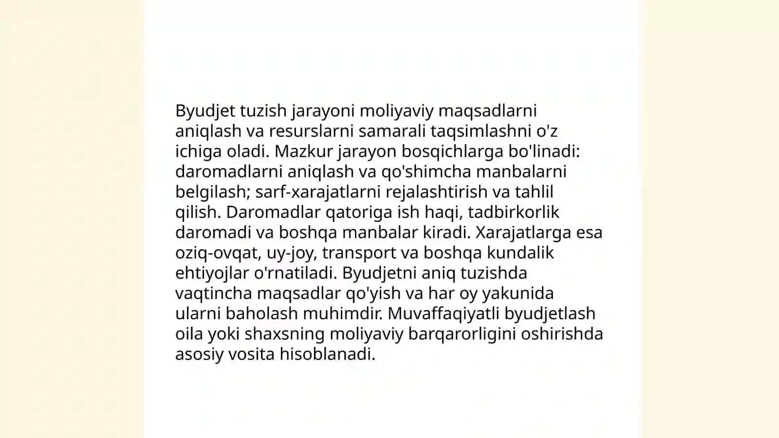 Kirim va chiqimlarni rejalashtirish 4