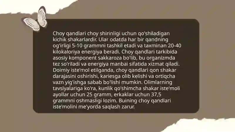 Choy haqida malumot.Choyning kimyoviy tarkibi haqida. 4