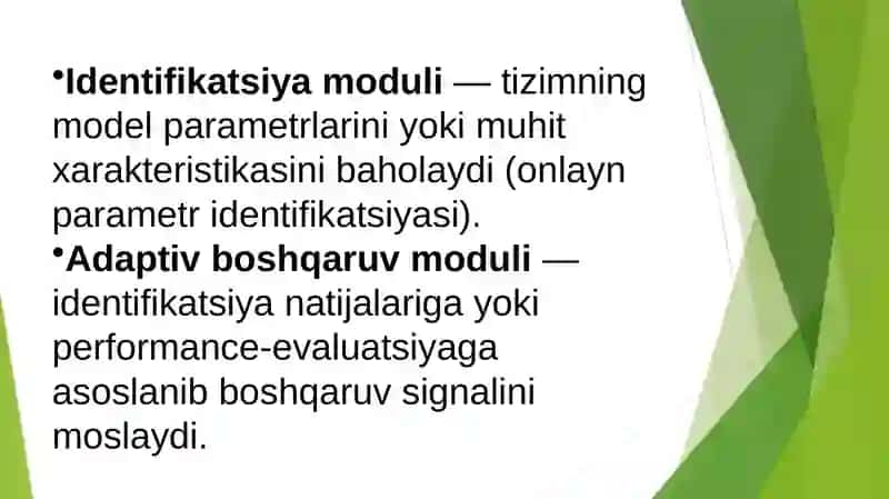 Moslanuvchan avtomatlashtirilgan tizimlar 4