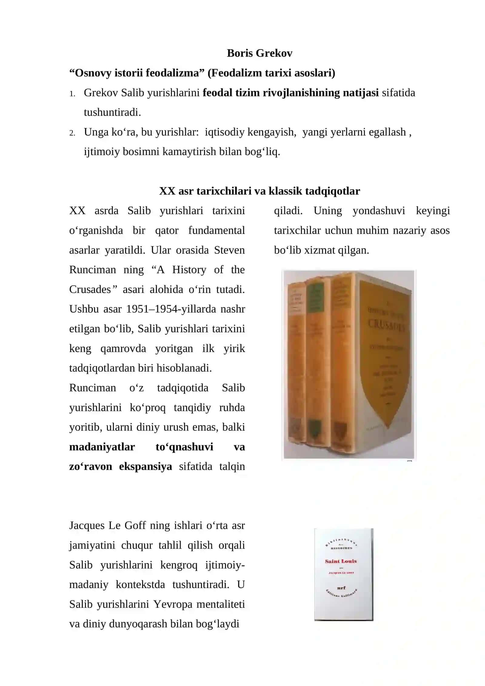 Birinchi Salib yurishlari tarixiga oid ilmiy tadqiqotlar 4
