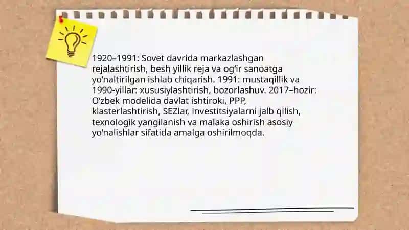 Iqtisodiyotni moderezinatsiyalashda sa'noat ishlab chiqarishda texnik va texnologik bazasini yaratishning òzbek modeli 4