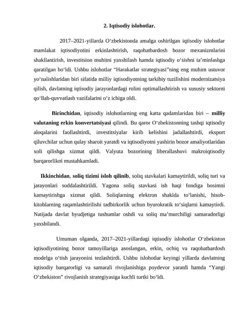 2017–2021-yillarda amalga oshirilgan islohotlar tahlili 4