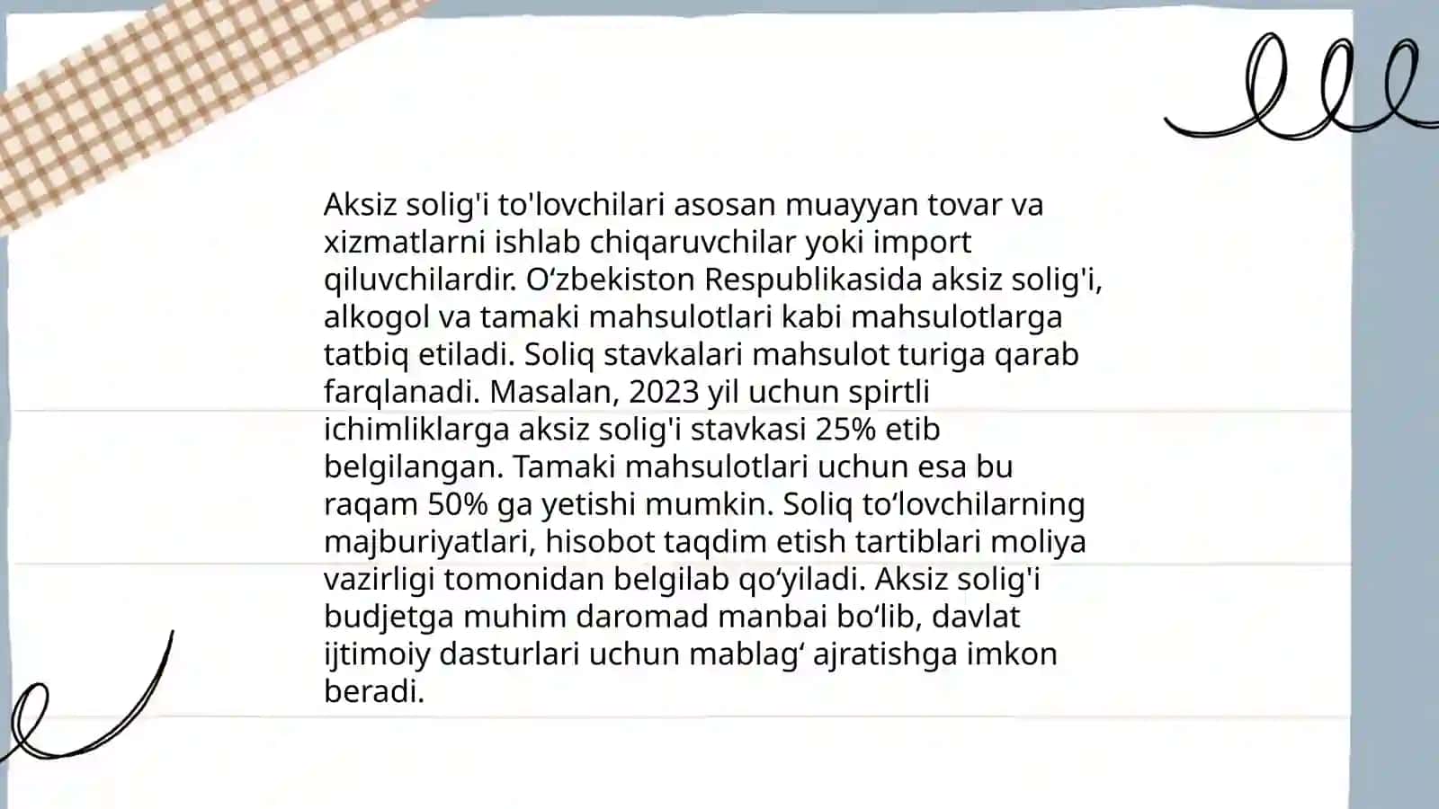 Aksiz solig'i to'lovchilari tarkibi va soliq solish ob'ekti 4
