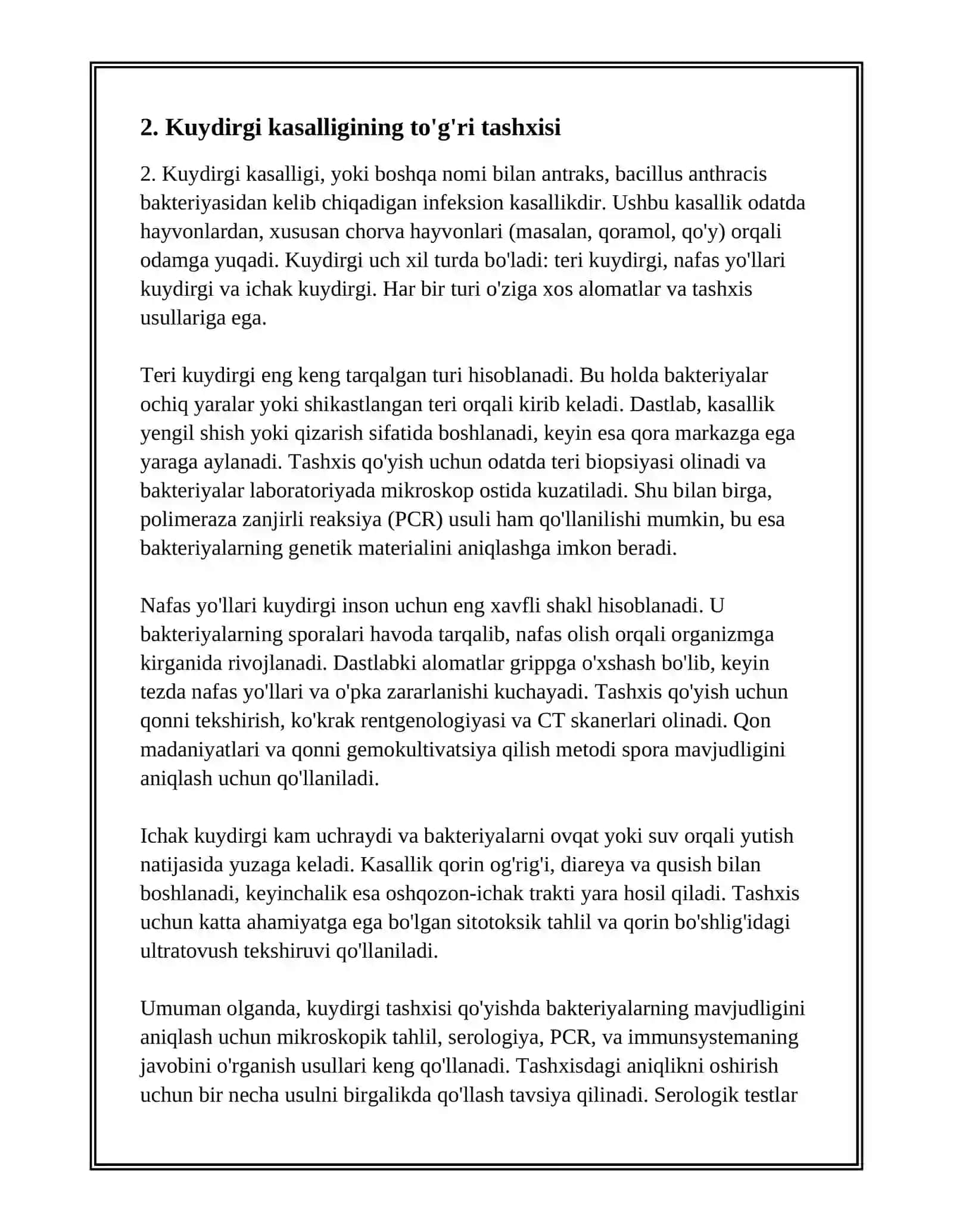 KUYDIRGI KASALLIGI ANIQLANGANDA DEZINFEKSIYA CHORALARI 4