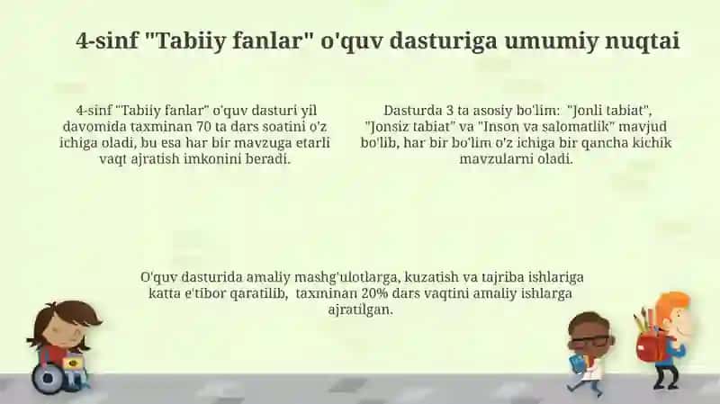 4-sinf "Tabiiy fanlar" dasturi 4