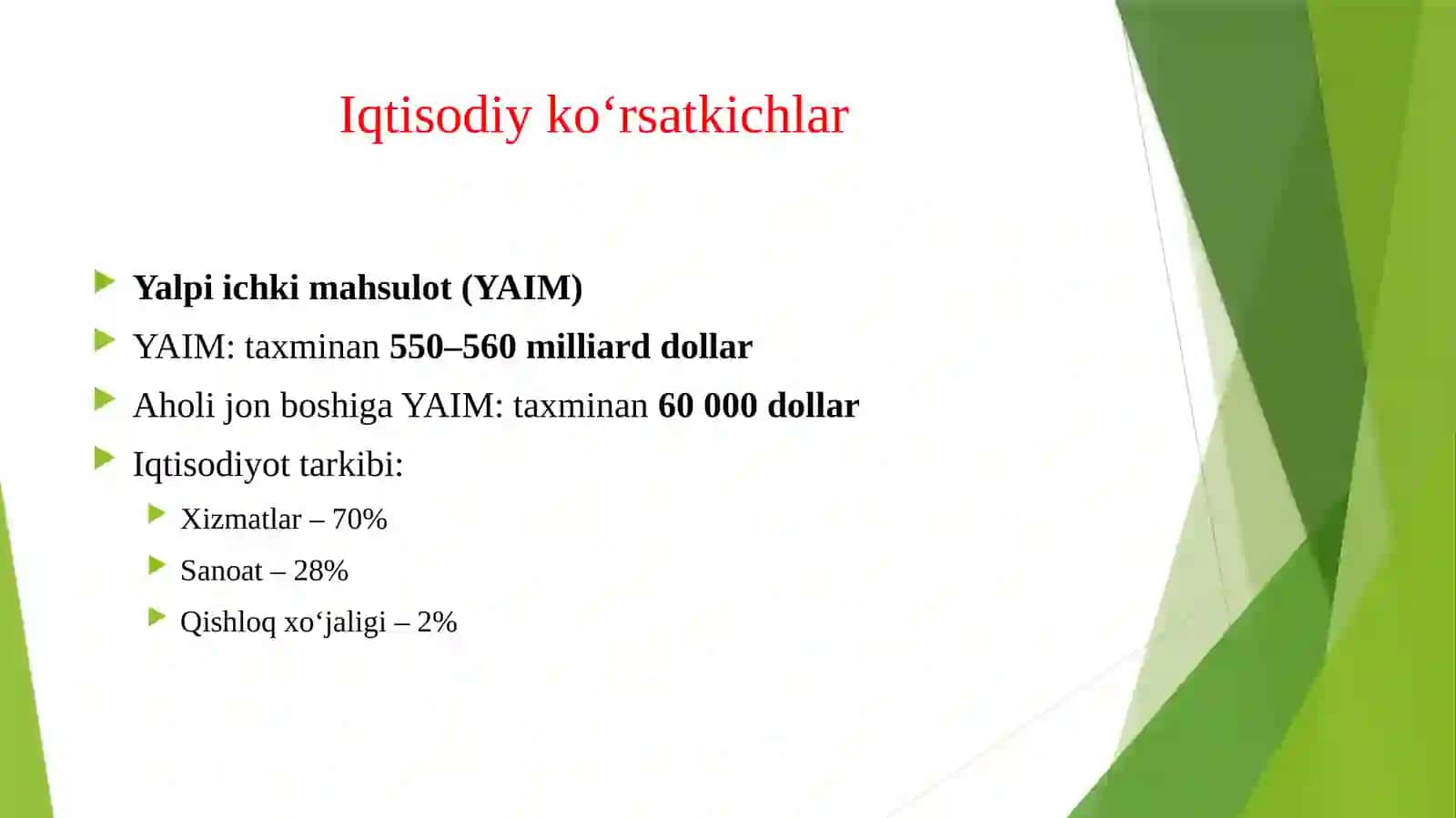 Avstriya tarixi.Yalpi ichki mahsulot.Yalpi hududiy mahsulot.Inflyatsiya (gippr inflyatsiya haqida ham).Ishsizlik.Iqtisodiy osishini.Savdo aylanmasi 1yildagi Katta hamkori 4