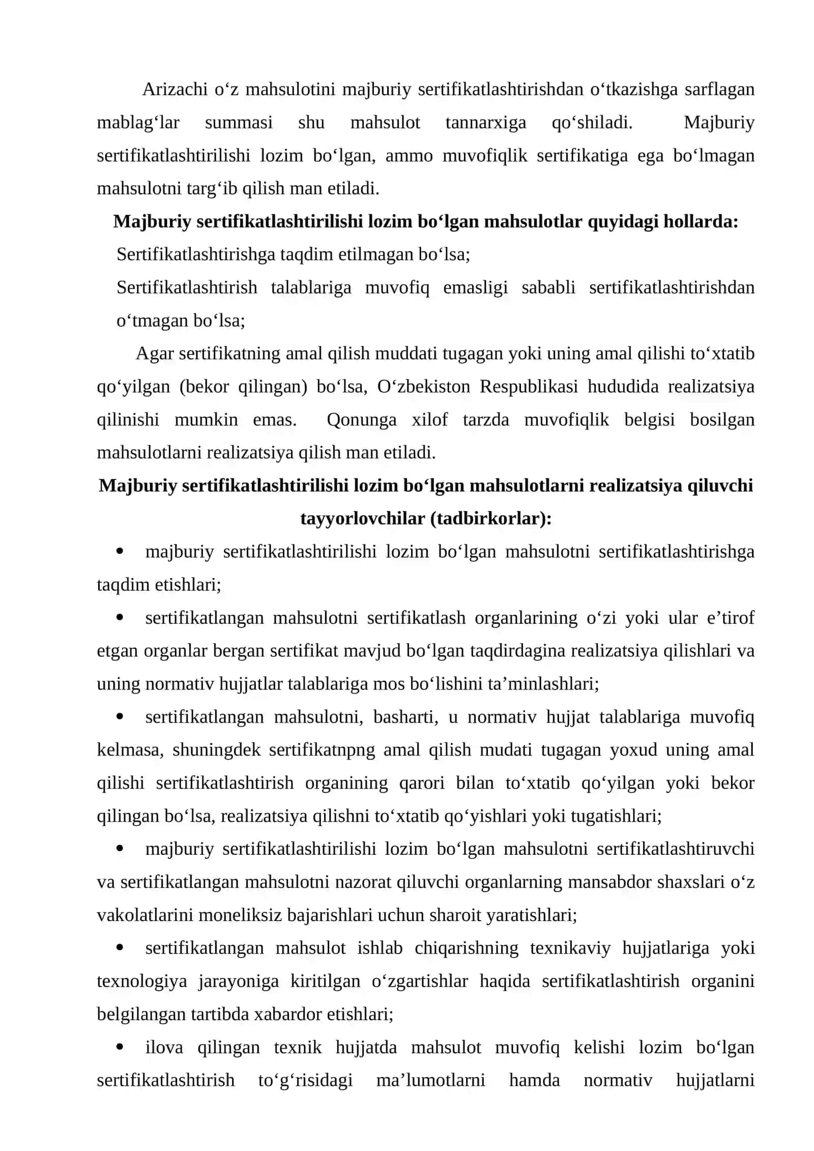 “Sertifikatlashtirishning milliy tizimi va unga oid asosiy qoidalar” 4