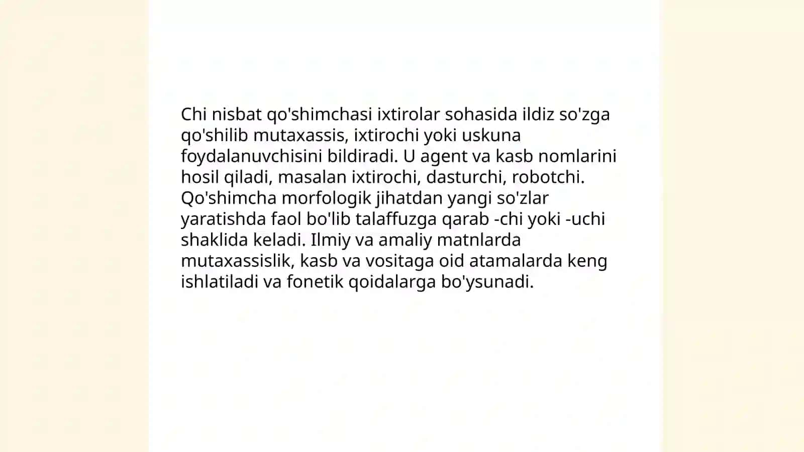Tabiat va ixtirolar.Nisbat qo'shimchalari qo'llanilishi 4