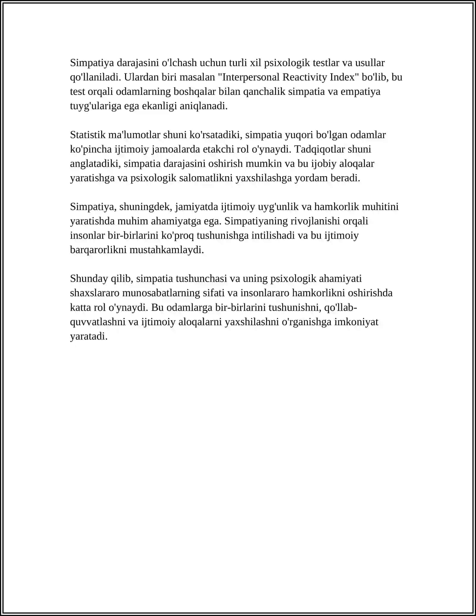 SIMPATIYA ANTIPATIYA EMPATIYA TUSHUNCHALARI VA TAVSUROTDAGI RO‘LI 4