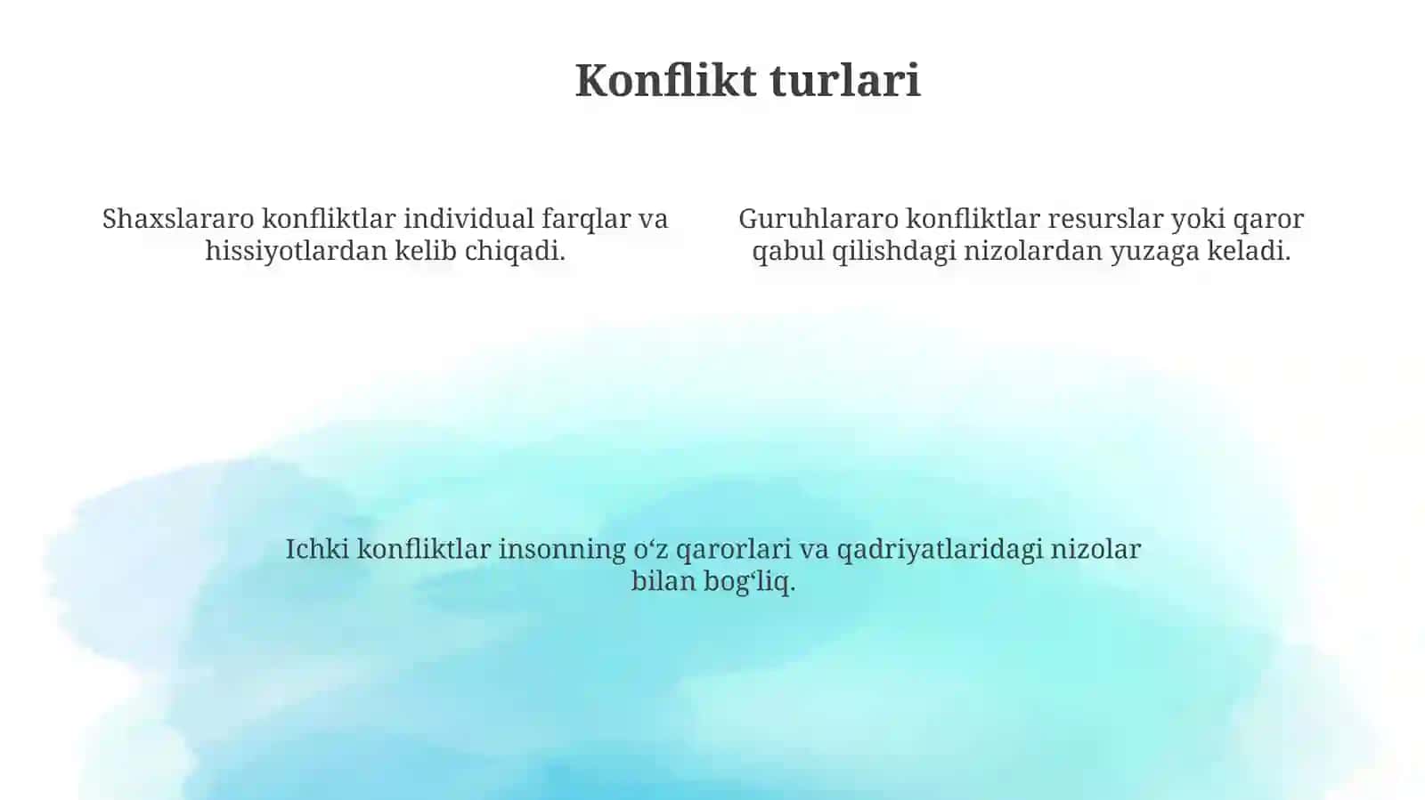 Konfliktlar yechimi va adolatparvarlik mezonlari 4