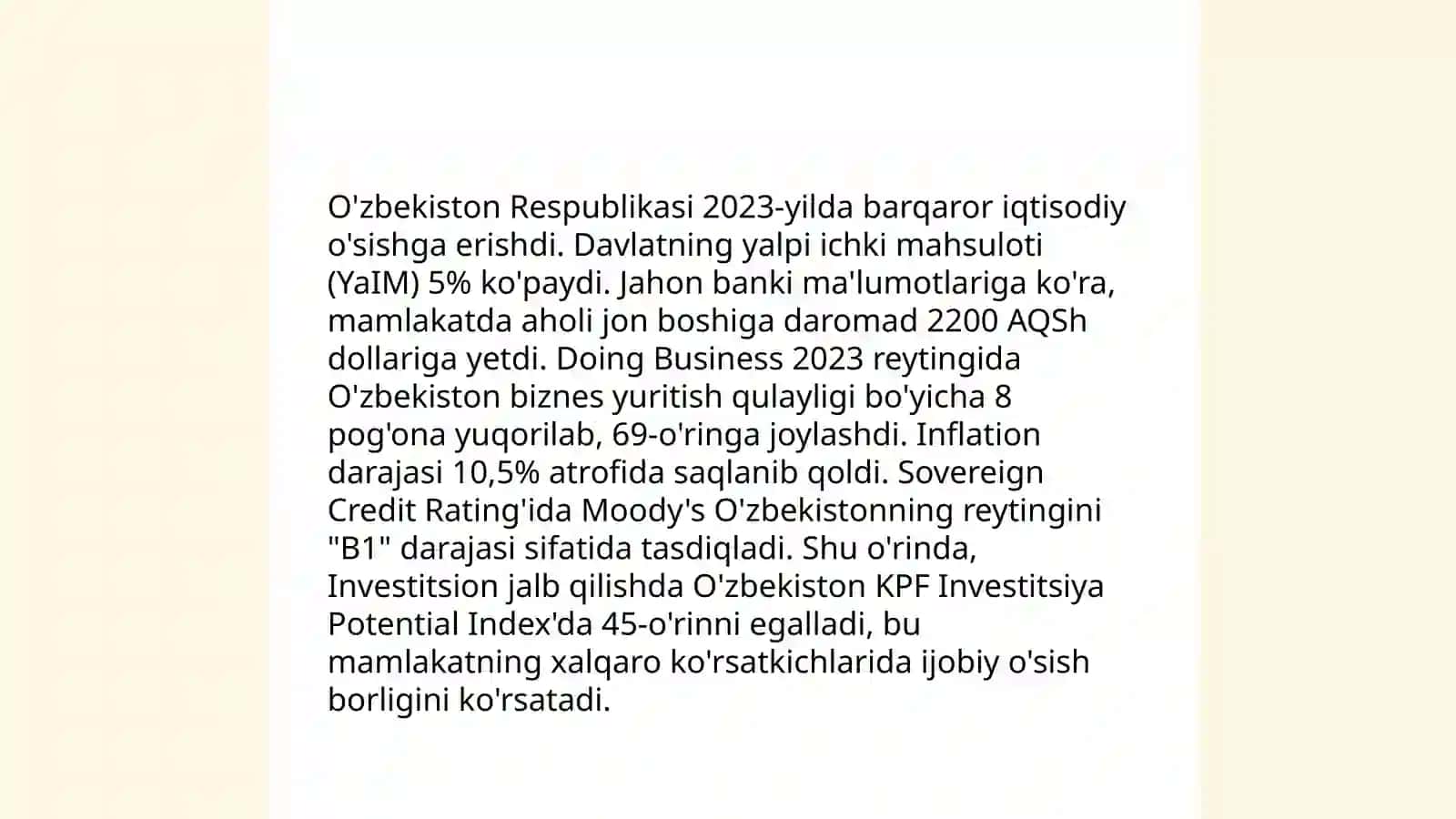 O'zbekiston va jahon hamjamiyati Yangi O'zbekiston ijtimoiy siyosiy iqtisodiy va madaniy hayotida ro'y berayotgan o'zgarishlarning xalqaro reyting va indekslarda aks etishi 4