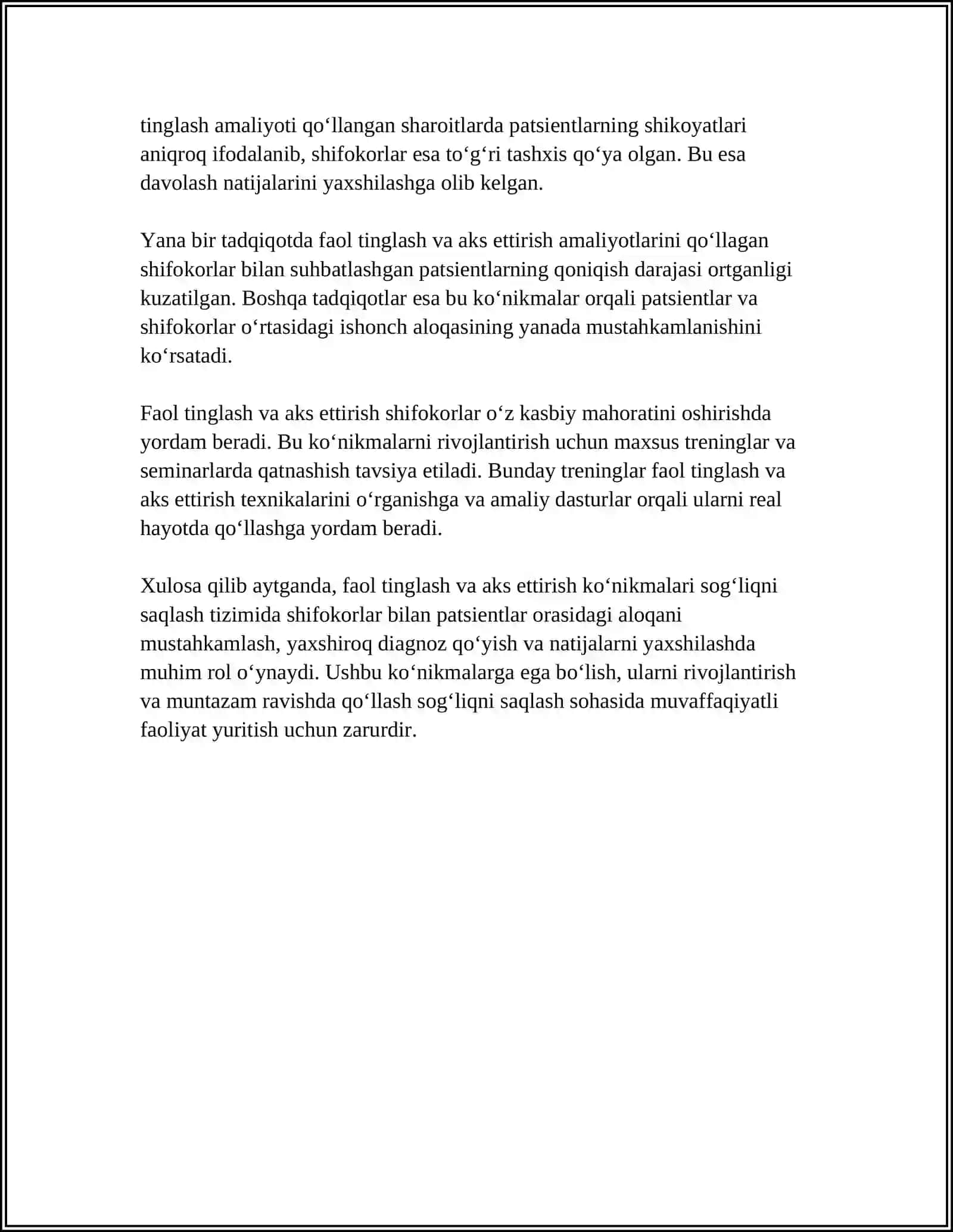 PATSIENT BILAN VERBAL VA NOVERBAL MULOQOT KOʻNIKMALARI 4
