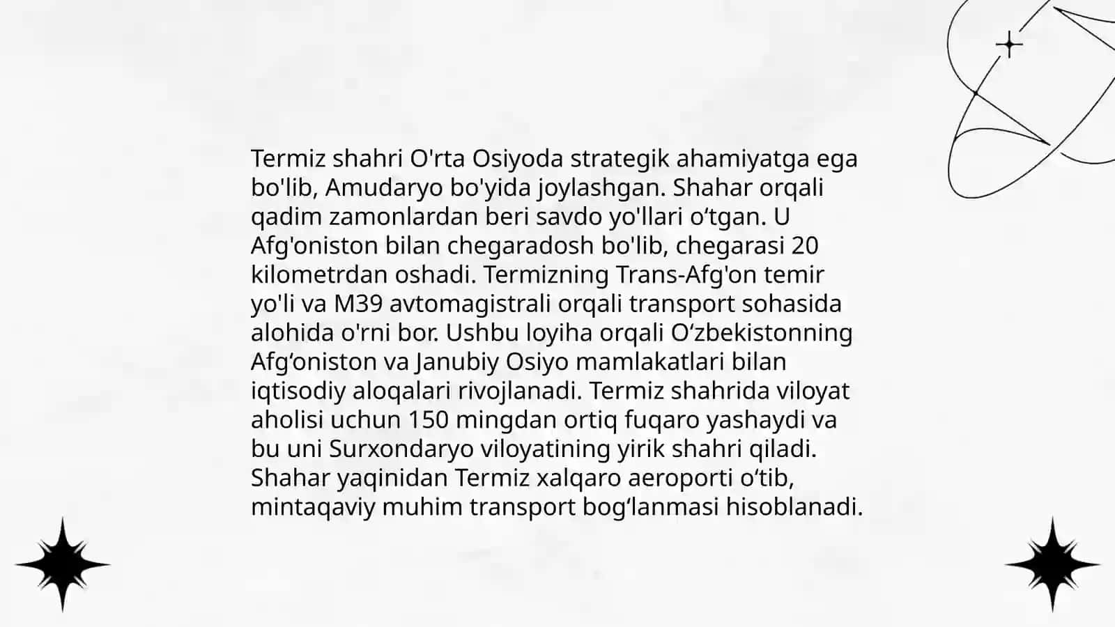 Termiz shahri, uning siyosiy roli va rivojlanishi 4