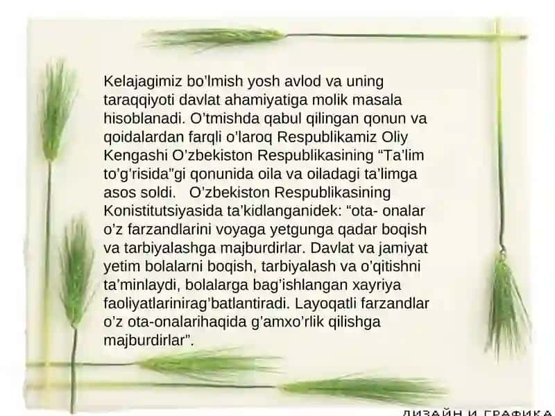 Oila tarbiyas 4