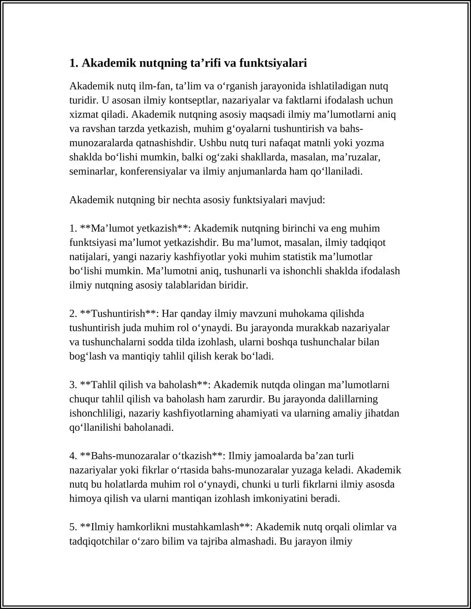 AKADEMIK NUTQ. ILMIY USLUBNING XUSUSIYATLARI HAQIDA 4