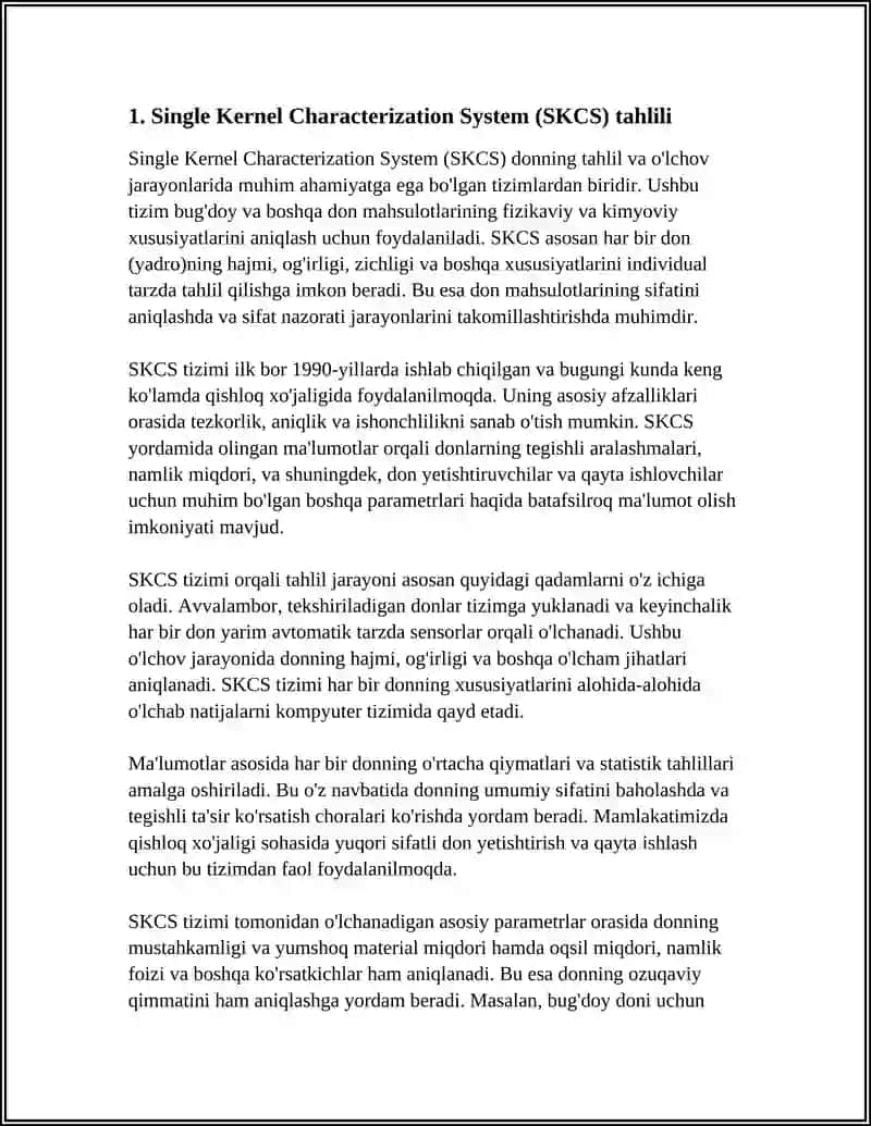 Single Kernel Characterization System (SKCS) tahlili 4