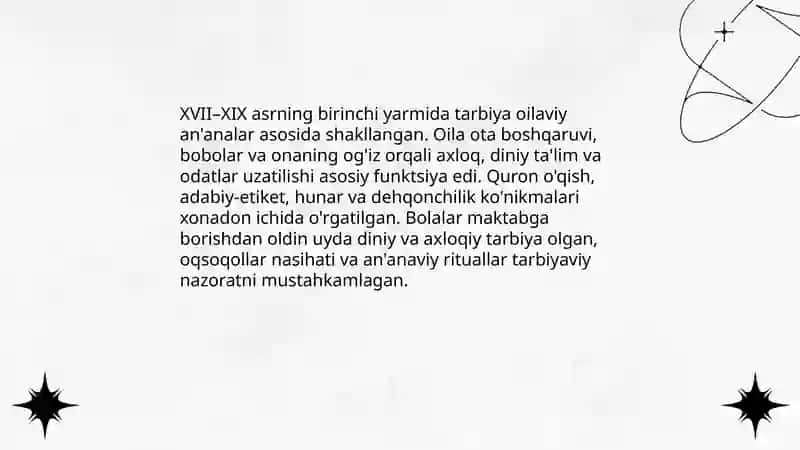 XVII-XIX asrning birinchi yarmida tarbiya, maktab va pedagogik fikrlar 4
