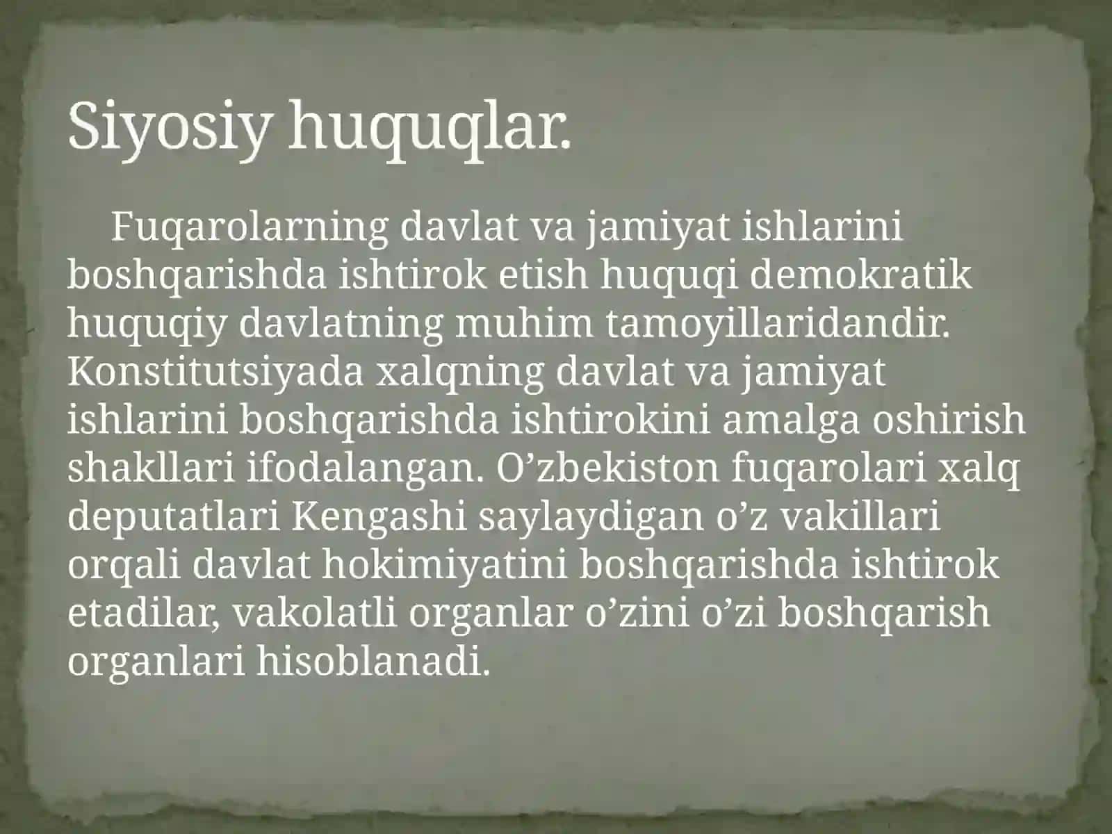 Siyosiy huquqlar 4