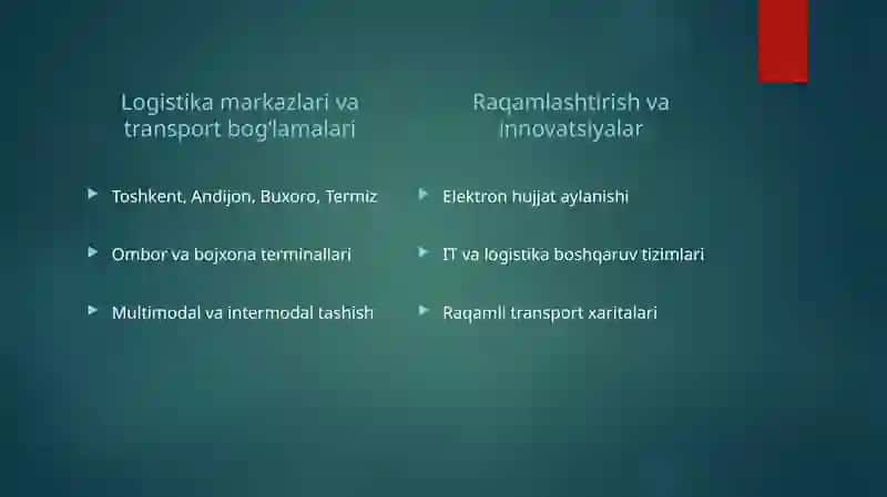 Davlatning transport logistika siyosati 4