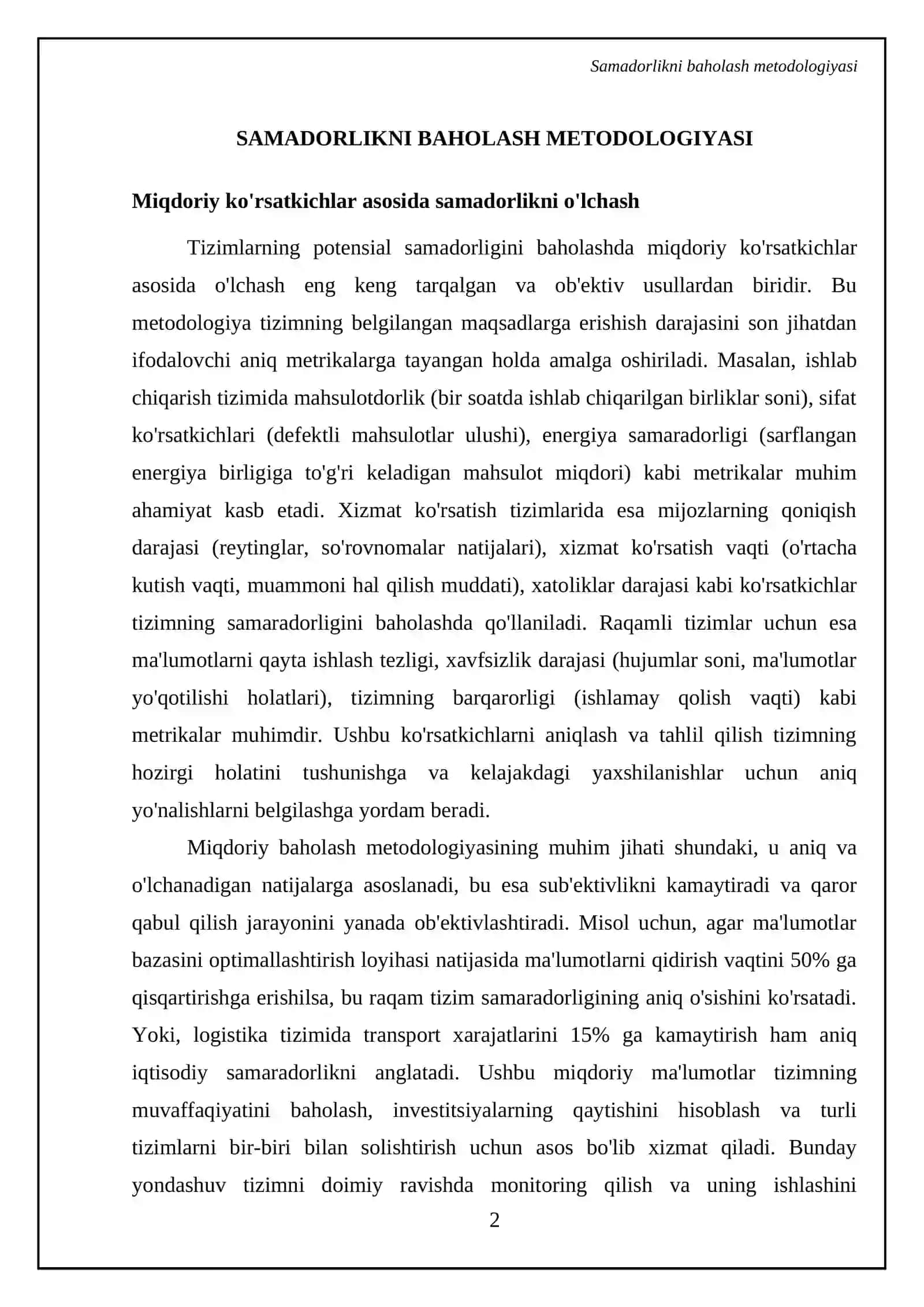 Tizimlarning potensial samadorligi xususiyati 4
