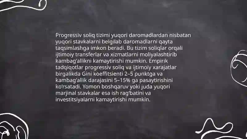 Daromadlarni qayta taqsimlash, kambagʻallik va iqtisodiy siyosat 4