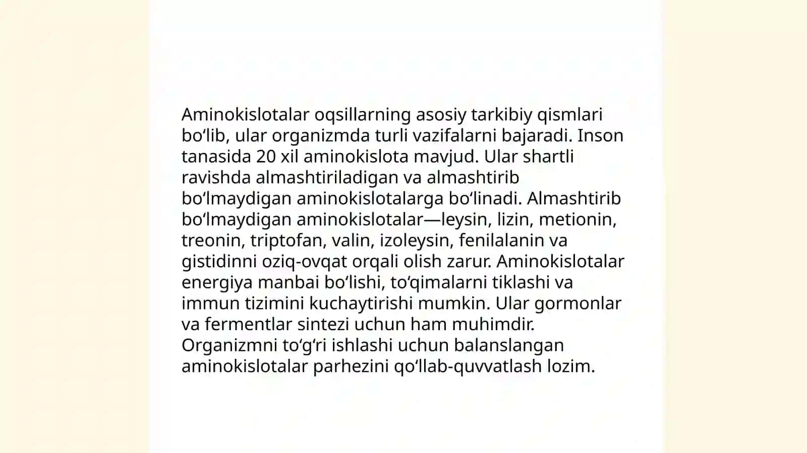 Oqsillar tarkibi va tuzilishi 4