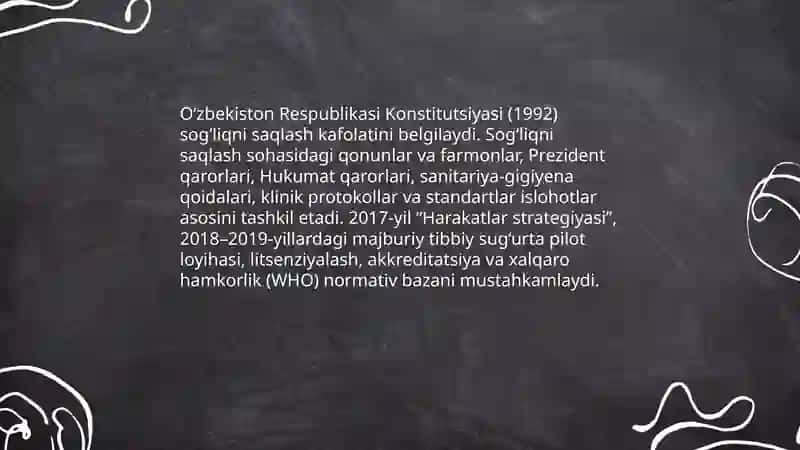 O‘zbekiston mustaqillik yillarida sog‘liqni saqlash tizimining umumiy rivojlanishi 4