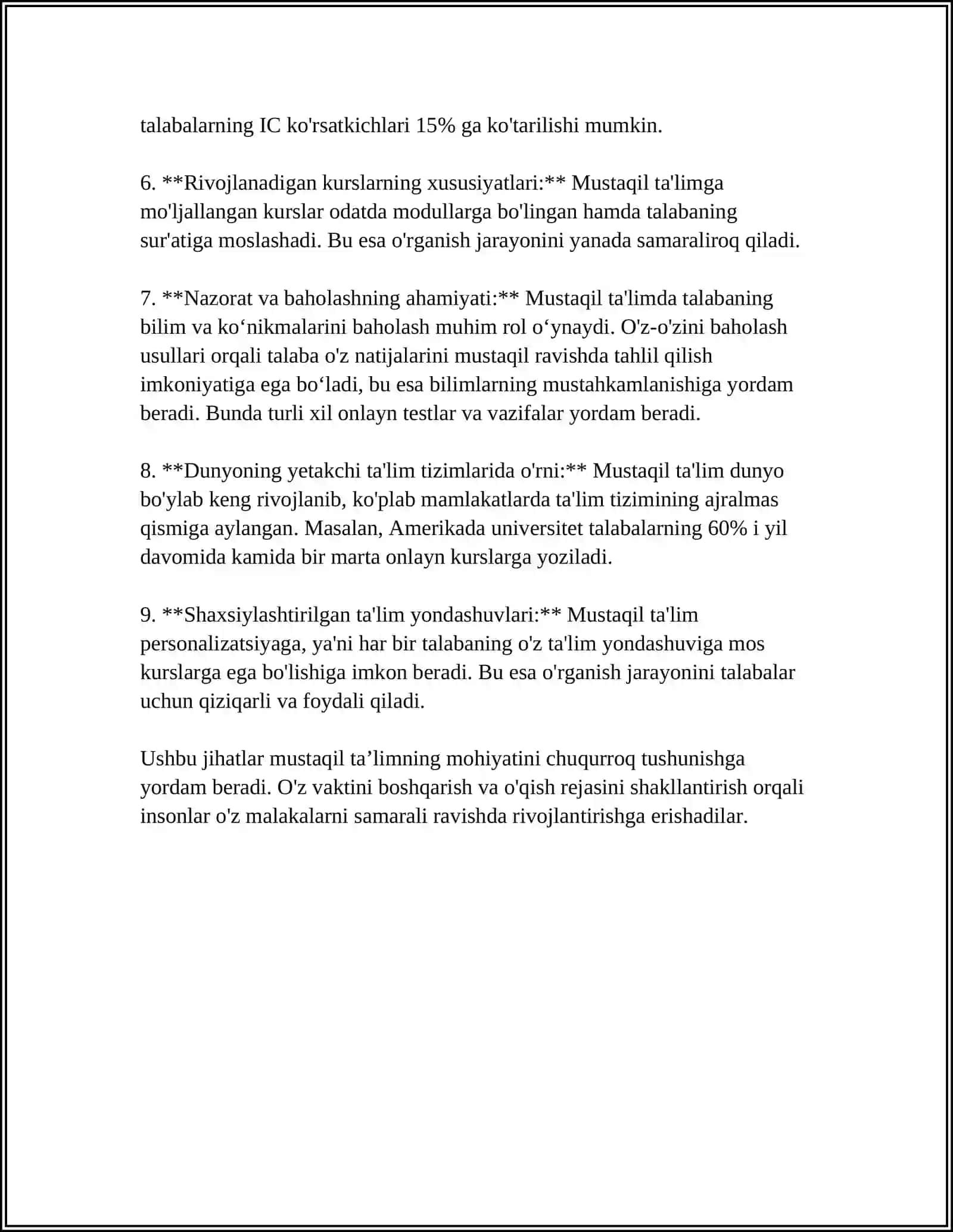 MUSTAQIL TALIM 4