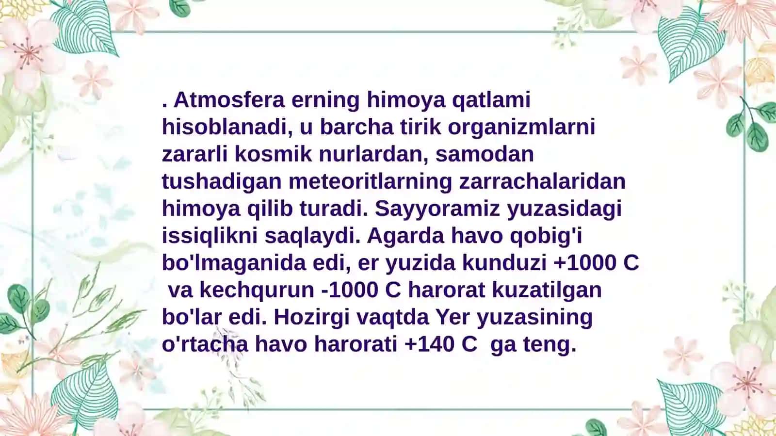 ATMOSFERA HAVOSINI MUHOFAZA QILISHMETODLARI 4