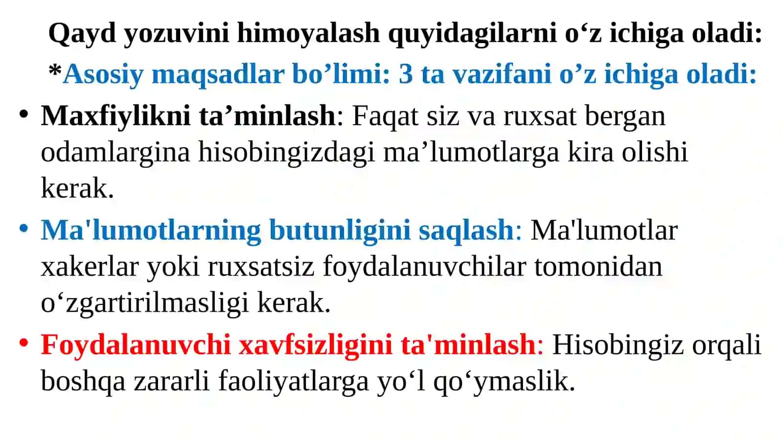 Qayd yozuvini himoyalash 4