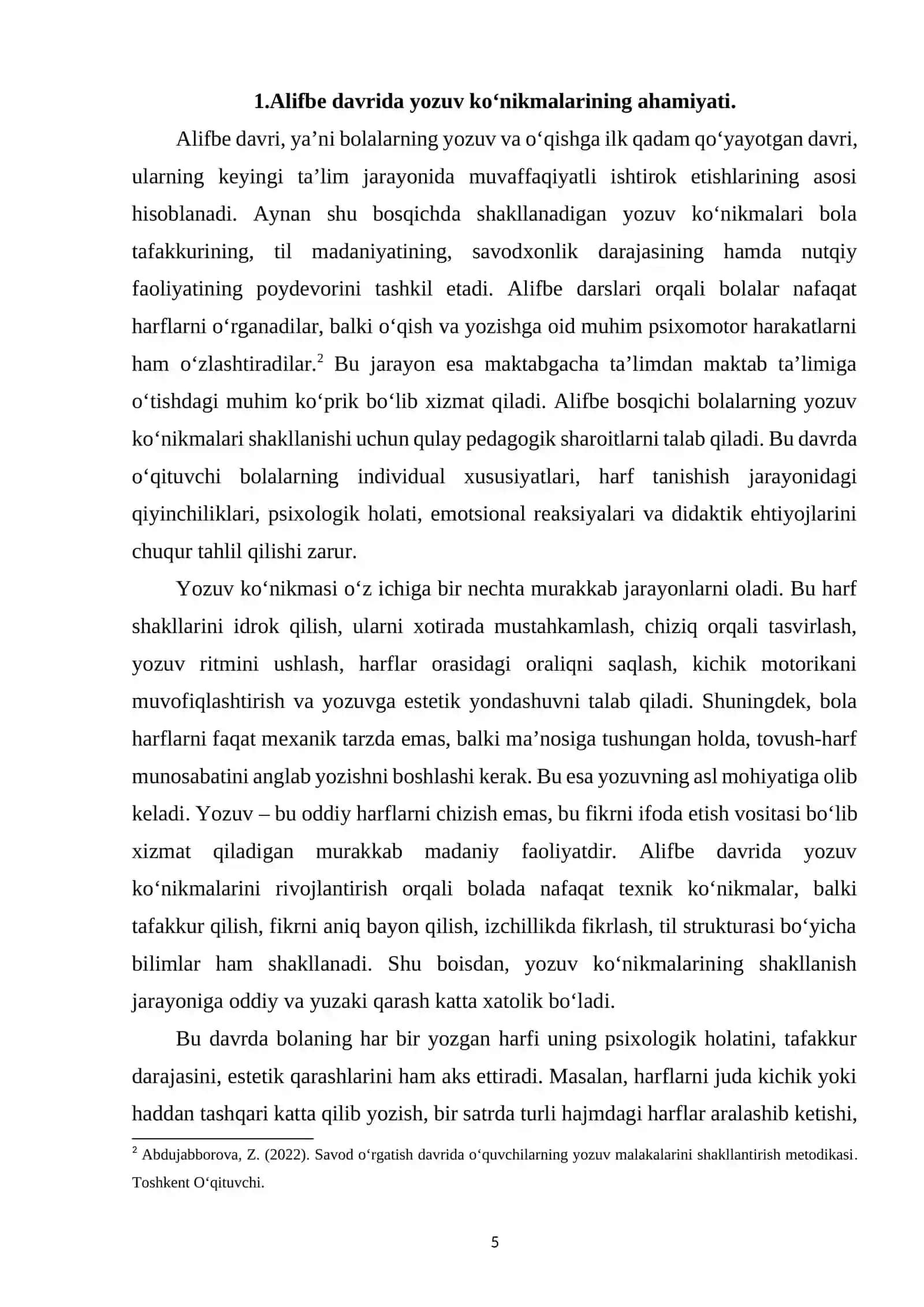 Alifbe davrida yozuv ko‘nikmalarini shakllantirish 4